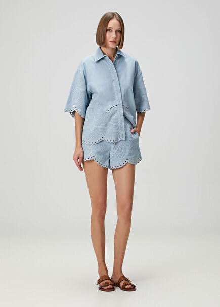 Daylight Blue Denim Shorts