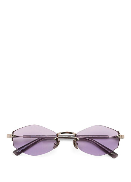 Lunar Gümüş Mor Asetat Kadın Güneş Gözlüğü