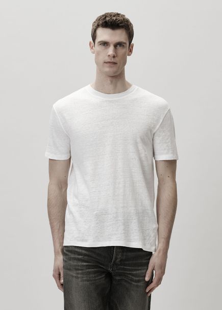 Clash White Linen T-Shirt