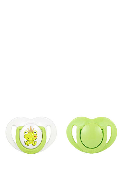 Kurbağa Prens Yeşil 12+ Ay Silikon 2'li Ortodontik Emzik Seti 
