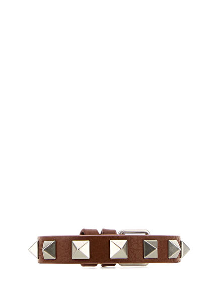 Rockstud Caramel Men's Leather Bracelet