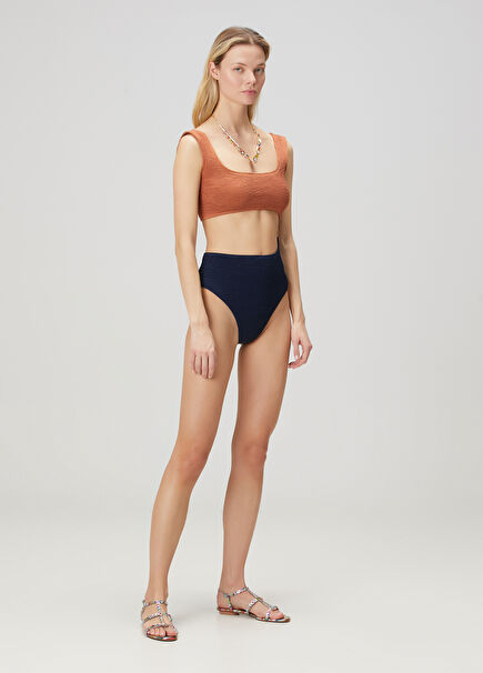 Aquatic Brown Navy Blue Swimsuit