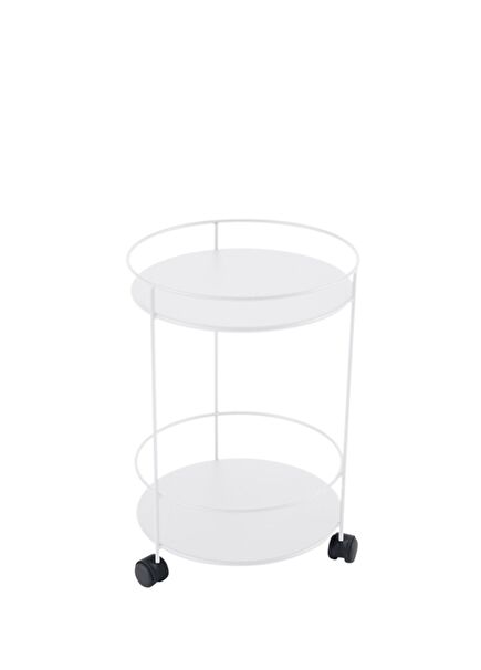 Guinguette White Wheeled Service Table