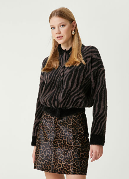 Black Knitwear Bomber