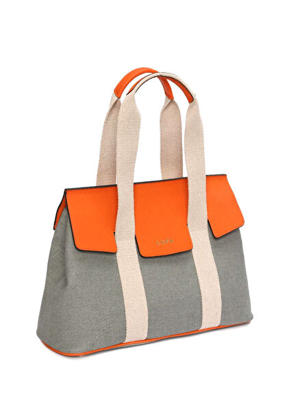 Sienna Orange Green Canvas Women's Shoulder Bag