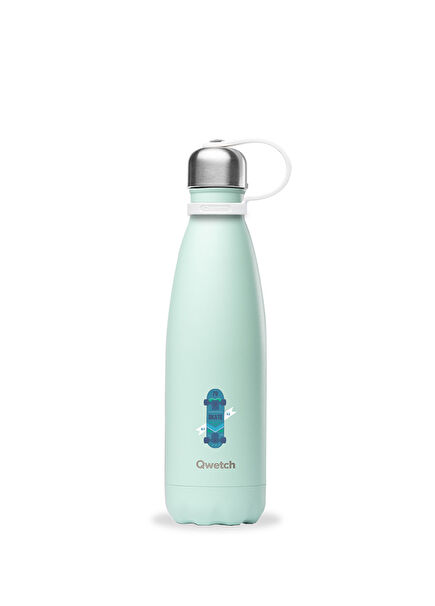 QK9009 Kids Insulated Skateboard Patterned Thermos 500 ml