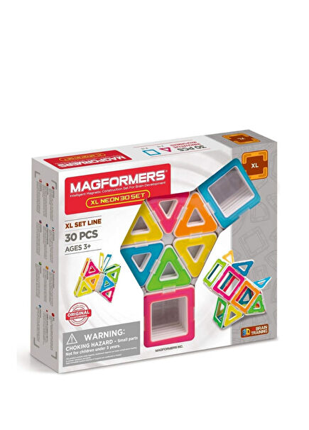 XL Neon 30 Set 30 Parça 3+ Yaş XL Mıknatıslı Yapı Oyuncak Seti