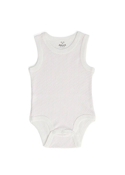 Beyaz Pembe Puantiyeli Kız Bebek 3'lü Body Atlet Seti