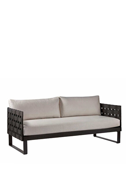 Komfy Siyah İkili Bahçe Kanepesi