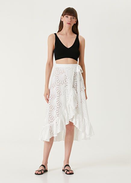 White Embroidered Pareo