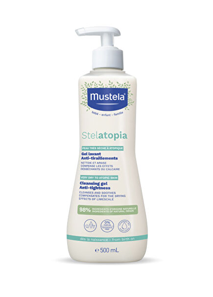 Stelatopia Moisturizing Baby Face Body Hair Shampoo for Very Dry and Atopic Skin 500 ml