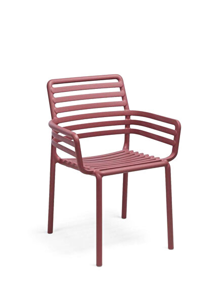 Doga Marsala Stackable Arm Chair