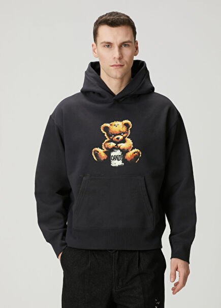 Treats Siyah Kapüşonlu Sweatshirt
