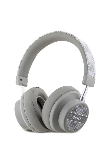 Logo Desenli Bej Kulak Üstü Bluetooth Kulaklık