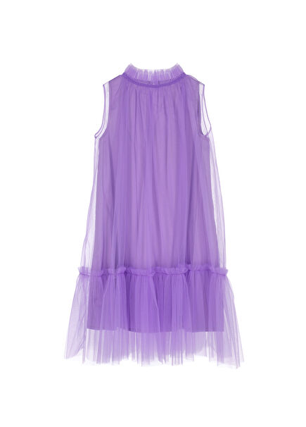 Miss Kitty Lilac Cotton Tulle Coated Girls' Dress