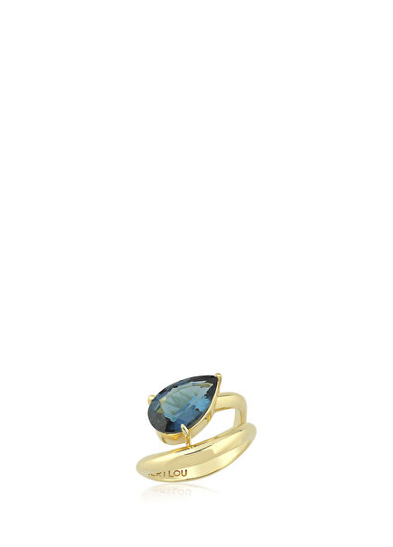 Denim Wave 14K Gold Women's Ring