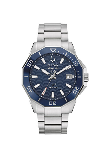 96B433 Marine Star Grey Steel Men's Wristwatch
