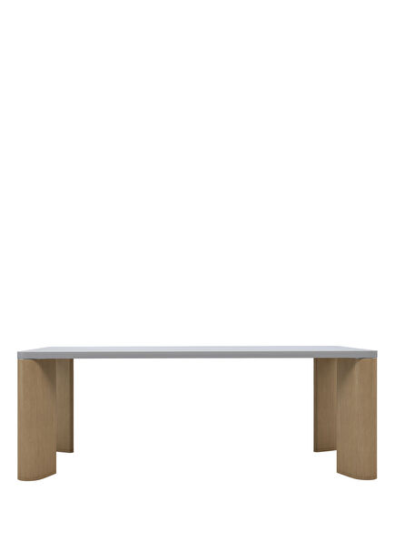 Wing Beton Tabla Meşe Ayak Yemek Masası