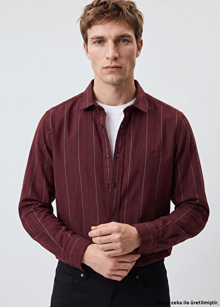 Plum Striped Shirt
