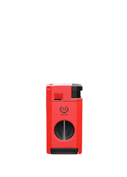 2 Purple Red Jet Flame V Cutter Piercing Cigar Lighter