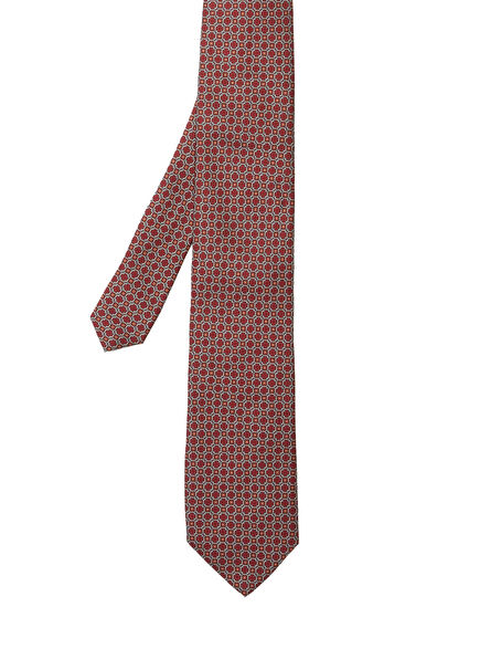 Burgundy Patterned Silk Tie