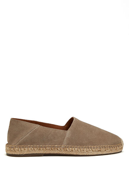 Cevio Dark Beige Men's Leather Espadrilles