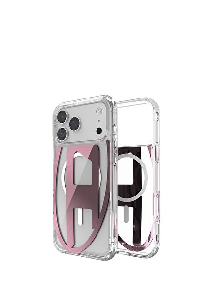 iPhone 17 Pro Max Magsafe Compatible Oval D Metallic Pink Phone Case