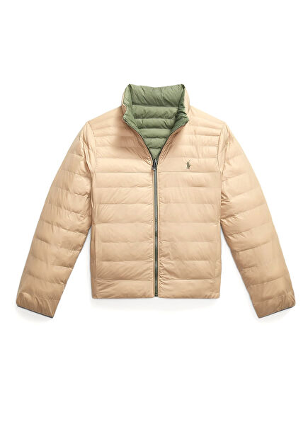 Çok Renkli Çift Taraflı Erkek Çocuk Puffer Mont