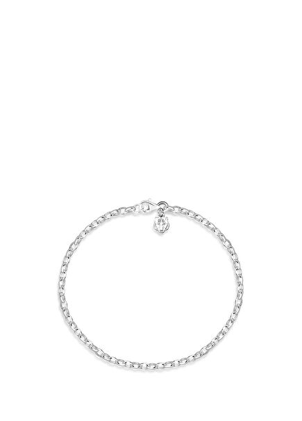 Tiger Charm 925 Sterling Silver Rio Chain Men's Bracelet