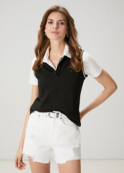 Siyah Polo Yaka T-shirt