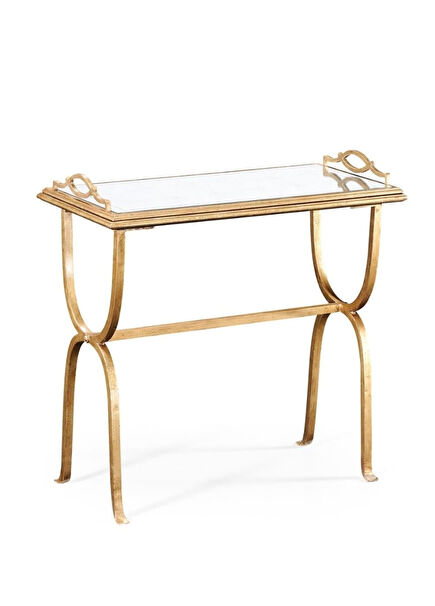 Jc Modern Luxe Tepsili Gold Demir Servis Sehpası