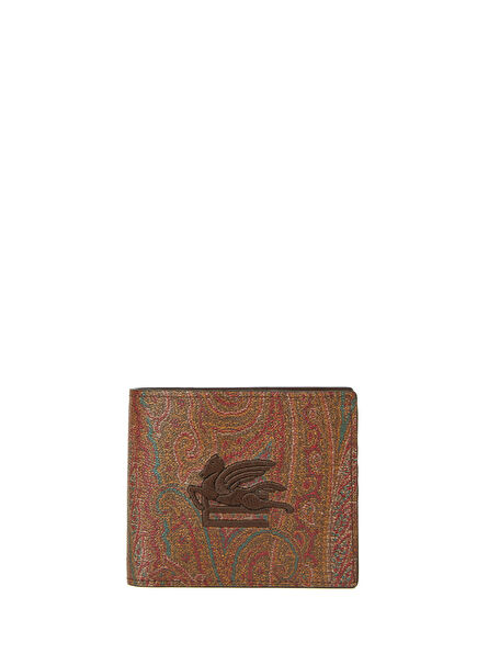 Brown Ethnic Patterned Men's Wallet