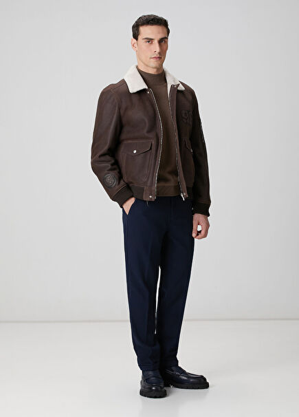 Lacivert Dokuma Pantolon