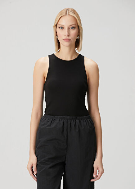 Amani Siyah Organik Pamuk Atlet