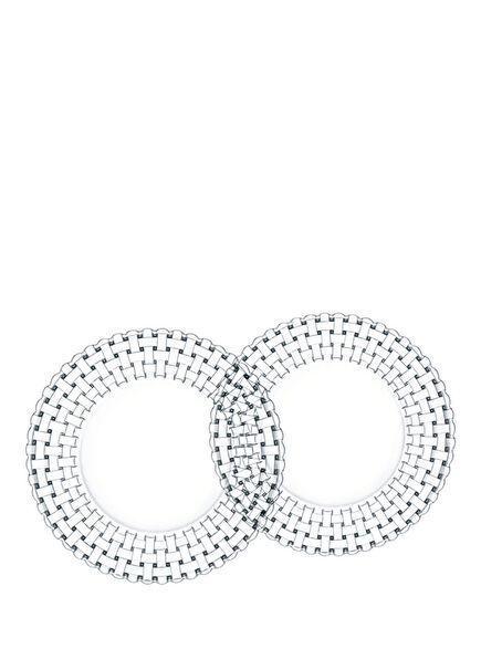 Bossa Nova Şeffaf Cam 2'li Servis Tabağı Seti