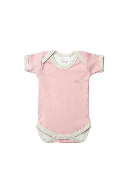 Blush Pembe Çıtçıtlı Kısa Kollu Unisex Bebek Body