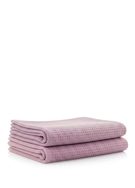 Rodez Lilac Cotton Waffle Set of 2 Kitchen Towels