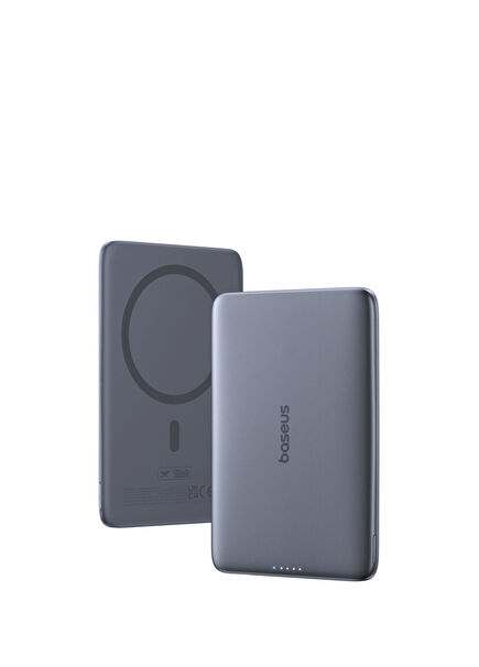 Picogo 0.3'' Gri Ultra İnce 5000 mAh MagSafe Kablosuz Powerbank