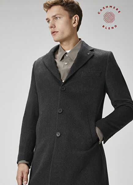 Anthracite Premium Italian Cashmere Overcoat