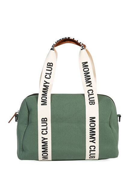 Mommy Club Bag Yeşil Kanvas Anne Bebek Bakım Çantası