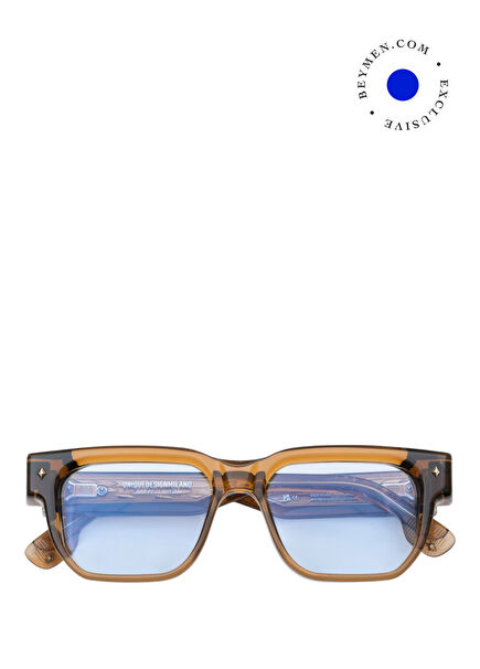 The Spark 22k White Gold Brown Acetate Unisex Sunglasses