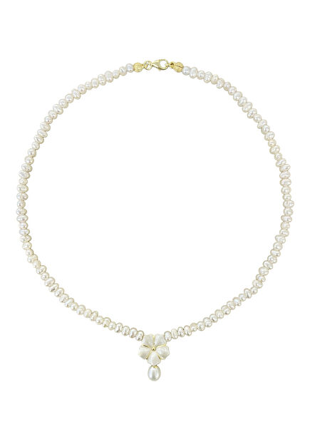 Bavella 925 Sterling Silver Pearl Women's Choker Necklace