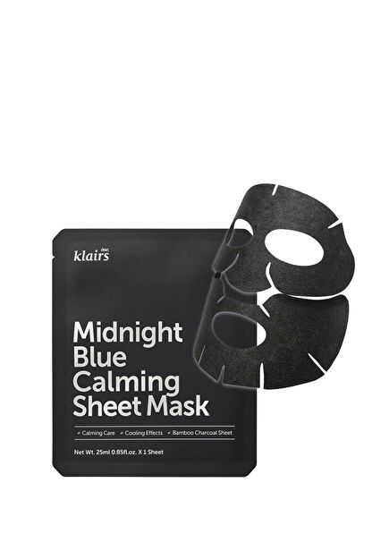 Midnight Blue Calming Sheet Mask - Soothing Calming Moisture Mask 25ml