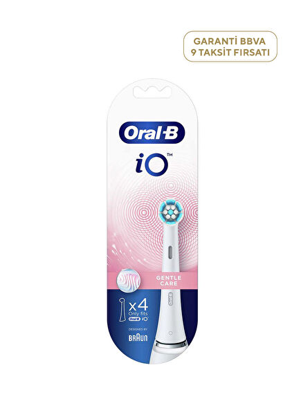 iO Gentle Care 4'lü Yedek Başlığı ve Beyaz Diş Fırçası