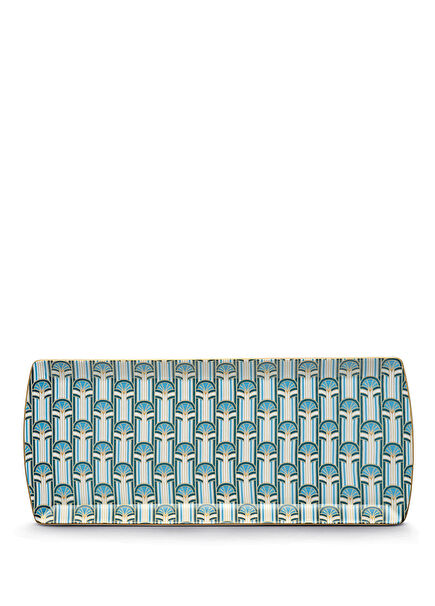 Liberty Çiçek Mavi Desenli Porselen Sunumluk 35 cm