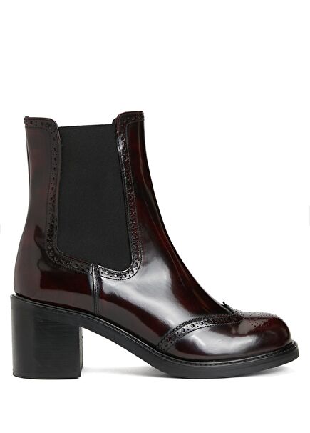 Burgundy Women's Leather Boots