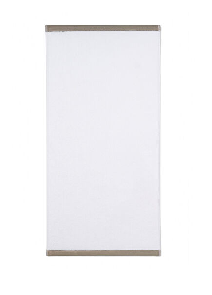 Vesta Kahve Beyaz Organik Pamuk Havlu