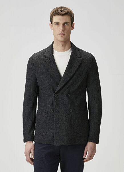 Antrasit Dokulu Ceket