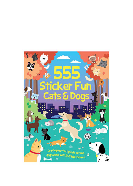 555 Sticker Fun Cats and Dogs Activity Book Çocuk Yabancı Dil Kitabı