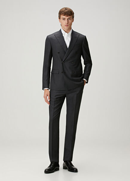 Gri Yün Takım Elbise